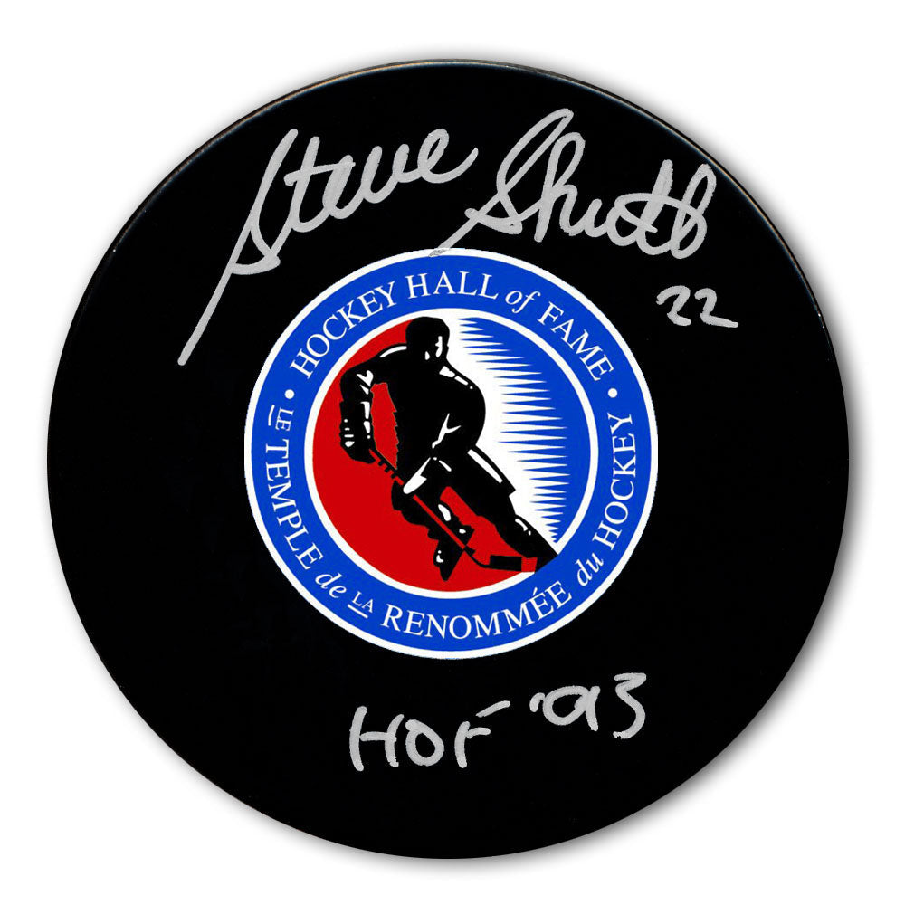 Steve Shutt Hockey Hall of Fame HOF Autographed Puck