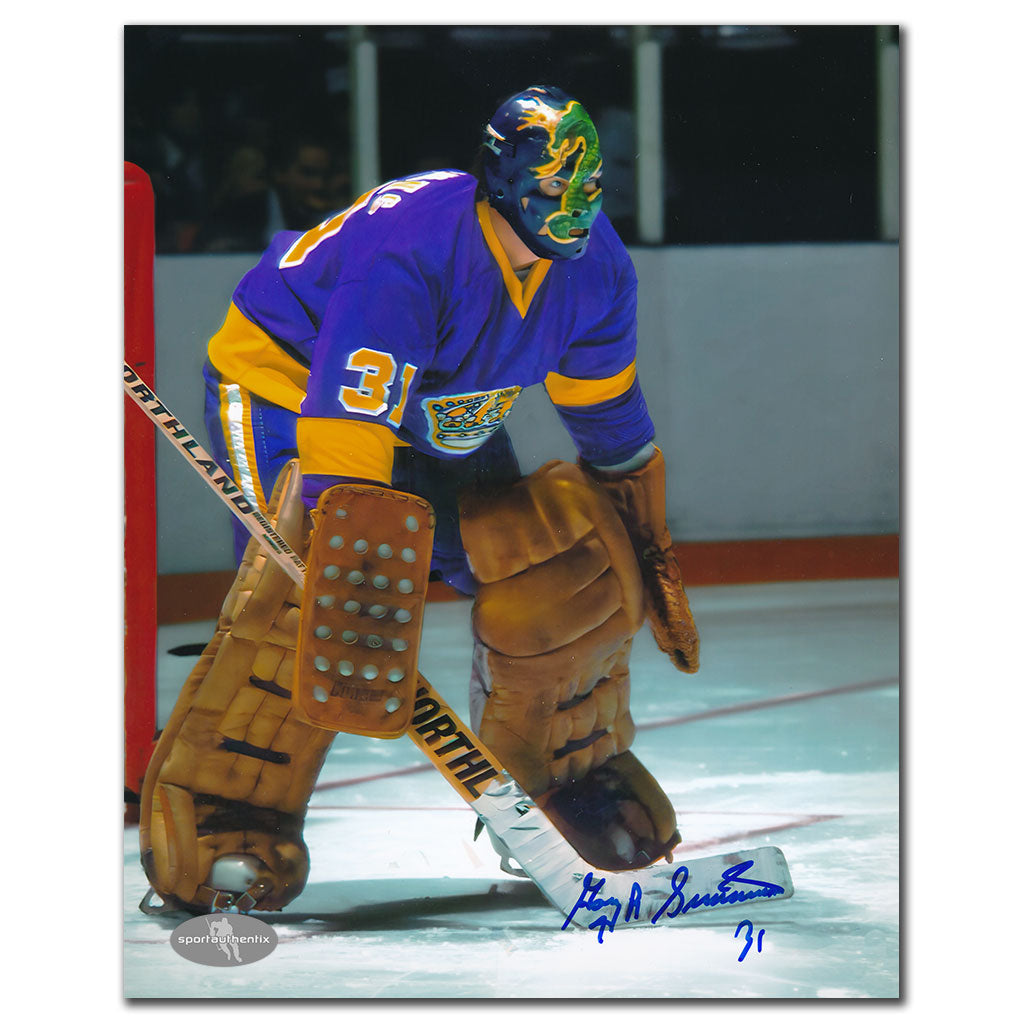 Gary Simmons Los Angeles Kings ACTION Autographed 8x10