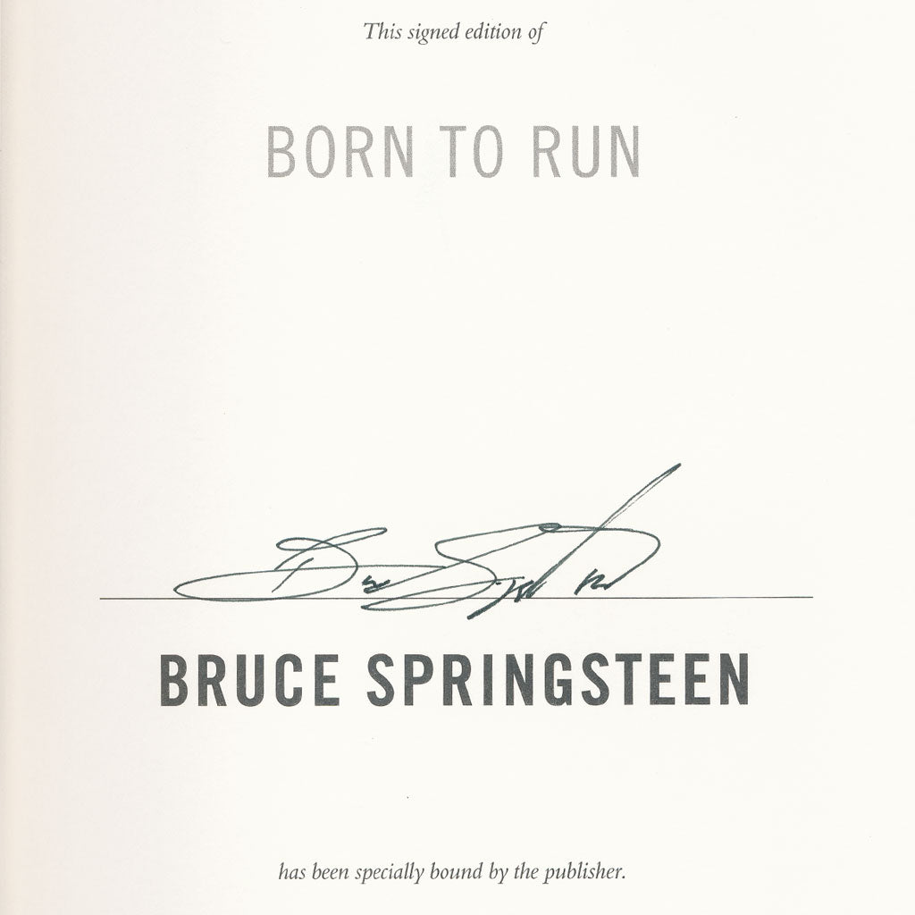 Bruce Springsteen BORN TO RUN Signed First Edition Hardcover Book