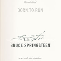 Bruce Springsteen BORN TO RUN Signed First Edition Hardcover Book