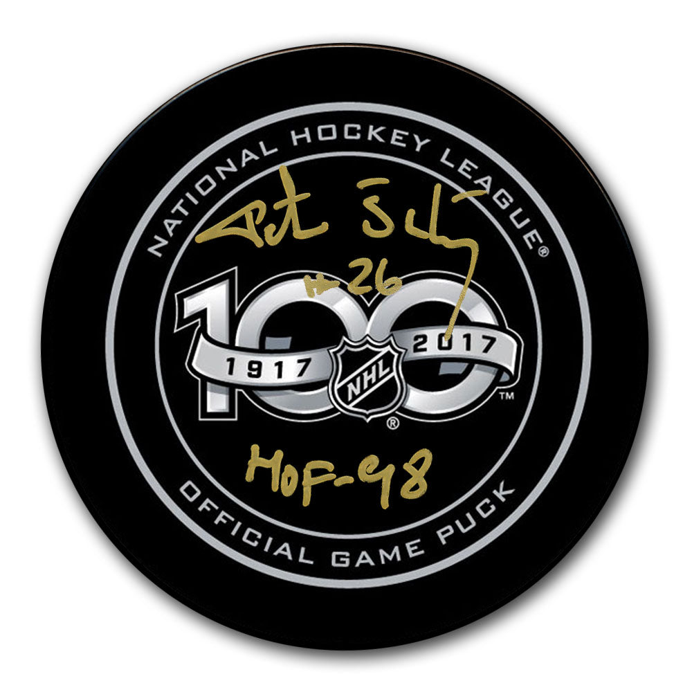 Peter Stastny NHL TOP 100 Autographed Official Game Puck