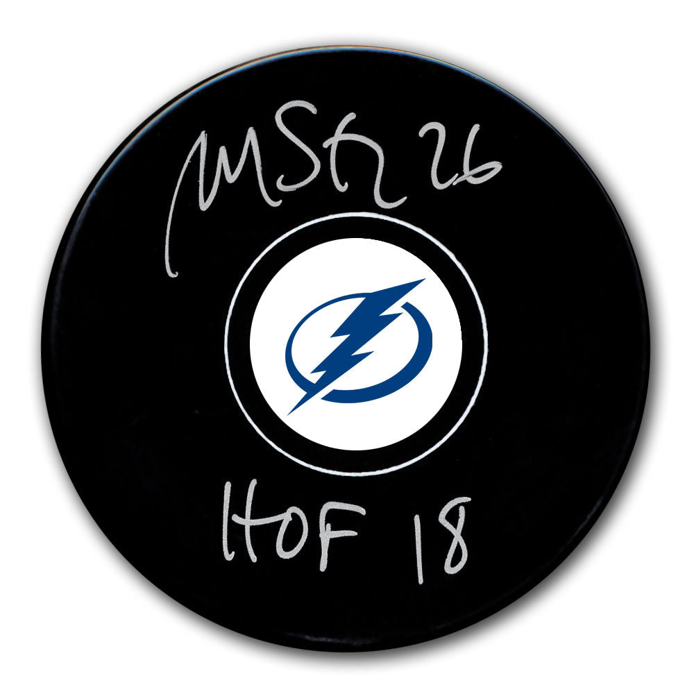 Rondelle autographiée HOF du Lightning de Tampa Bay de Martin St. Louis