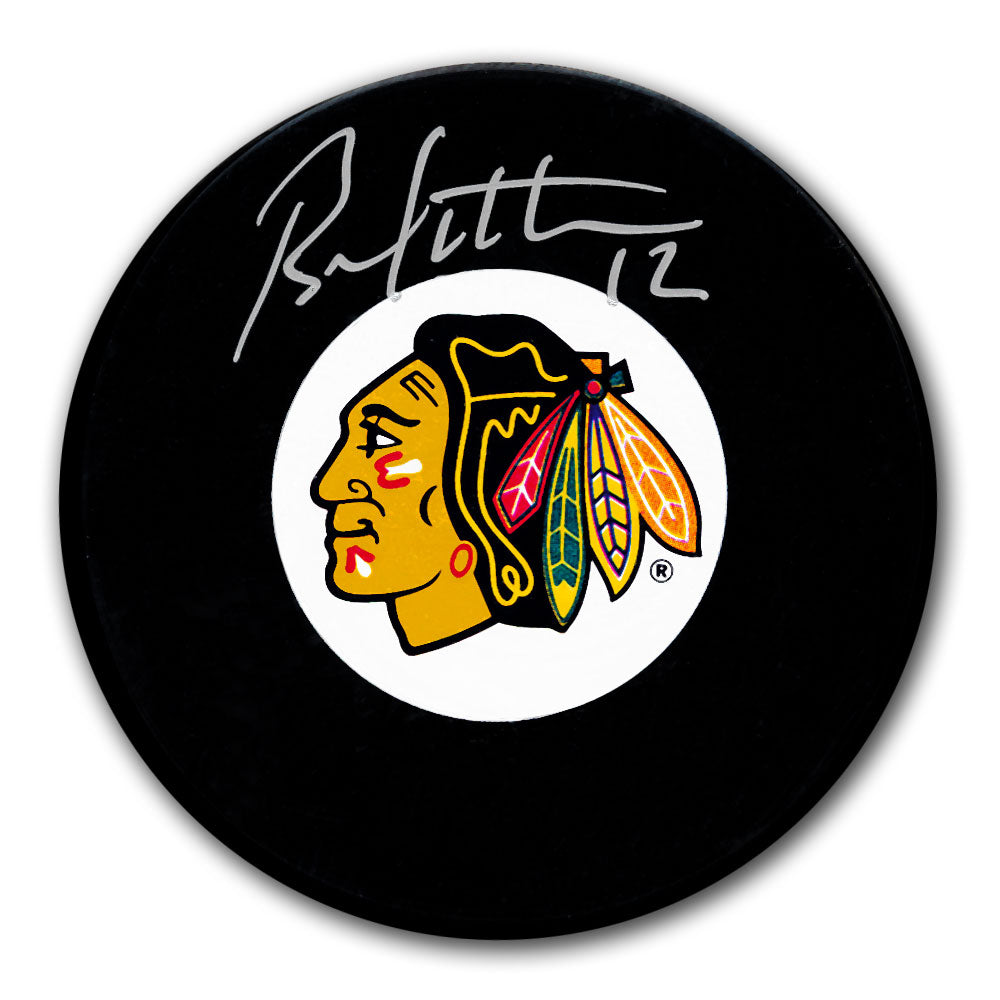 Brent Sutter Chicago Blackhawks Autographed Puck