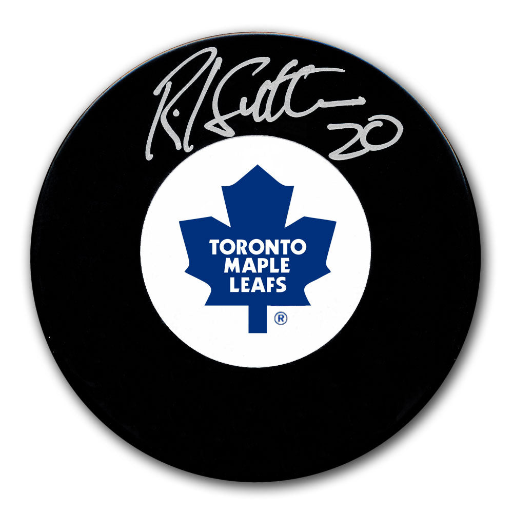 Rondelle autographiée par Rich Sutter des Maple Leafs de Toronto