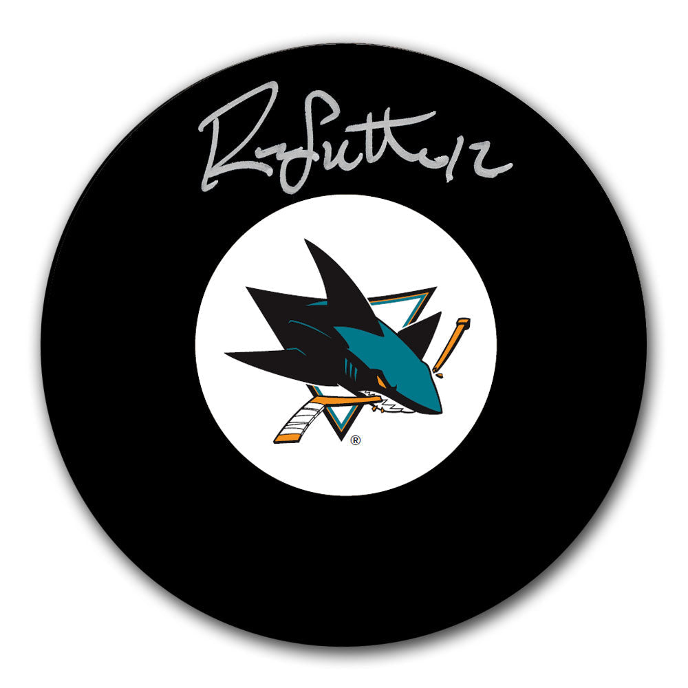 Ron Sutter San Jose Sharks Autographed Puck