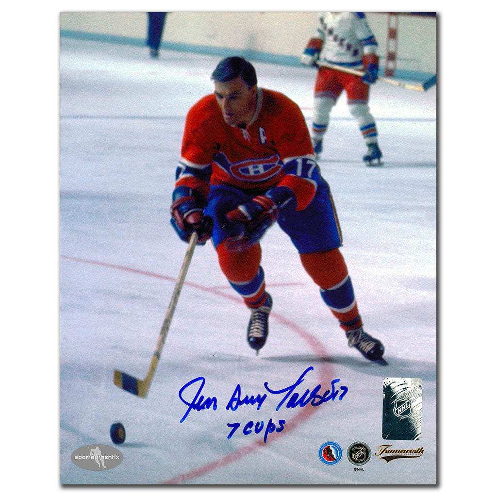 Jean Guy Talbot Montreal Canadiens ACTION Autographed 8x10