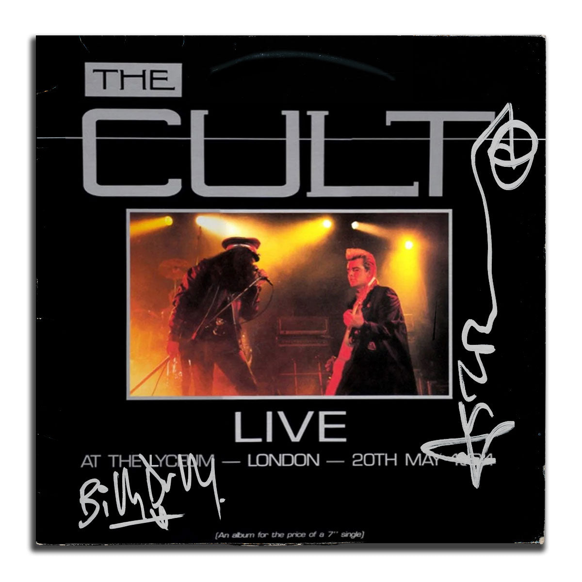 Ian Astbury Billy Duffy Signed The Cult LIVE AT THE LYCEUM LONDON Autographed Vinyl Album LP ACOA COA