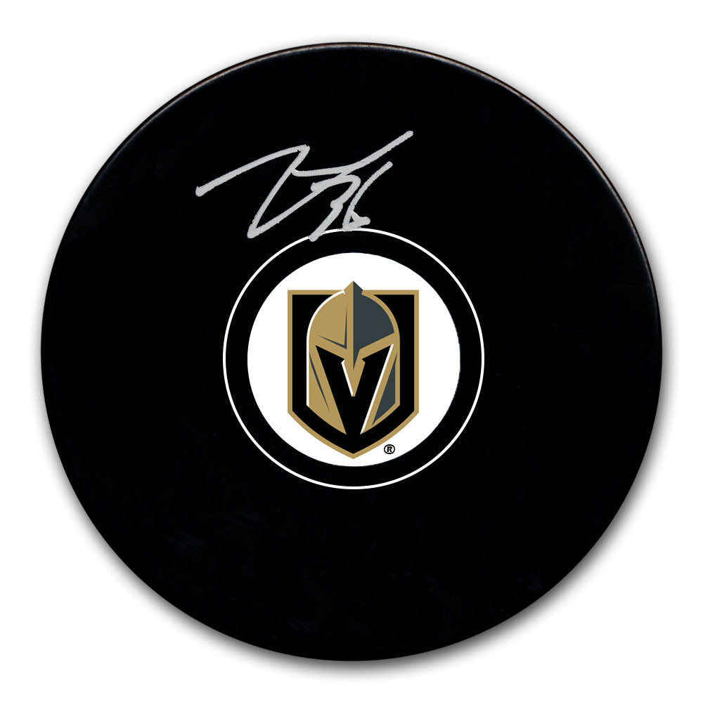 Rondelle autographiée des Golden Knights de Vegas de Logan Thompson