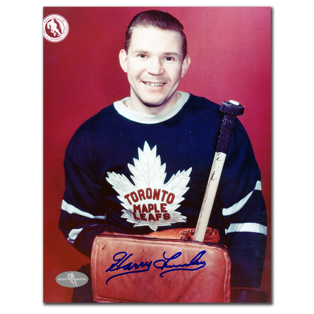 Photo autographiée des Maple Leafs de Toronto de Harry Lumley 8 x 10