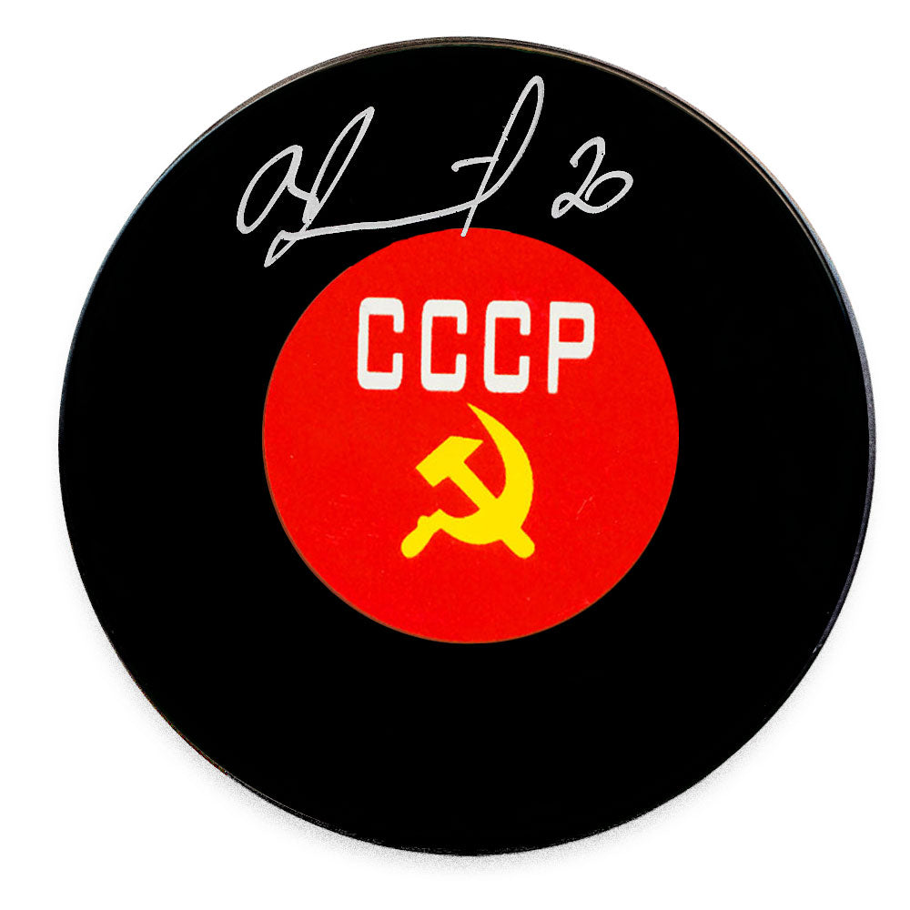 Vladislav Tretiak CCCP Team USSR Autographed Puck