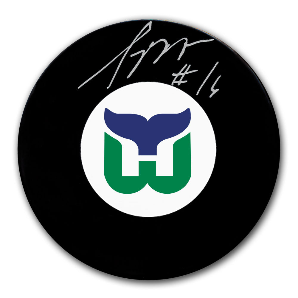 Rondelle autographiée par Sylvain Turgeon des Whalers de Hartford