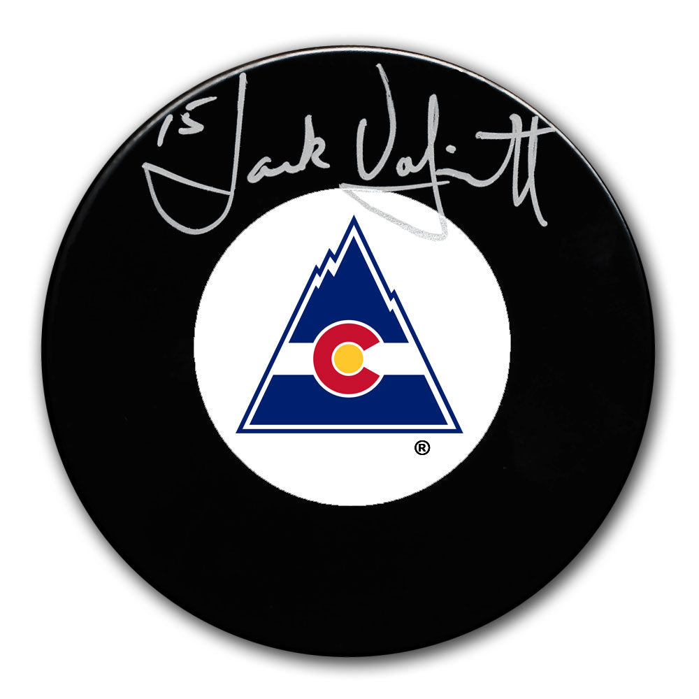 Rondelle autographiée des Rockies du Colorado par Jack Valiquette