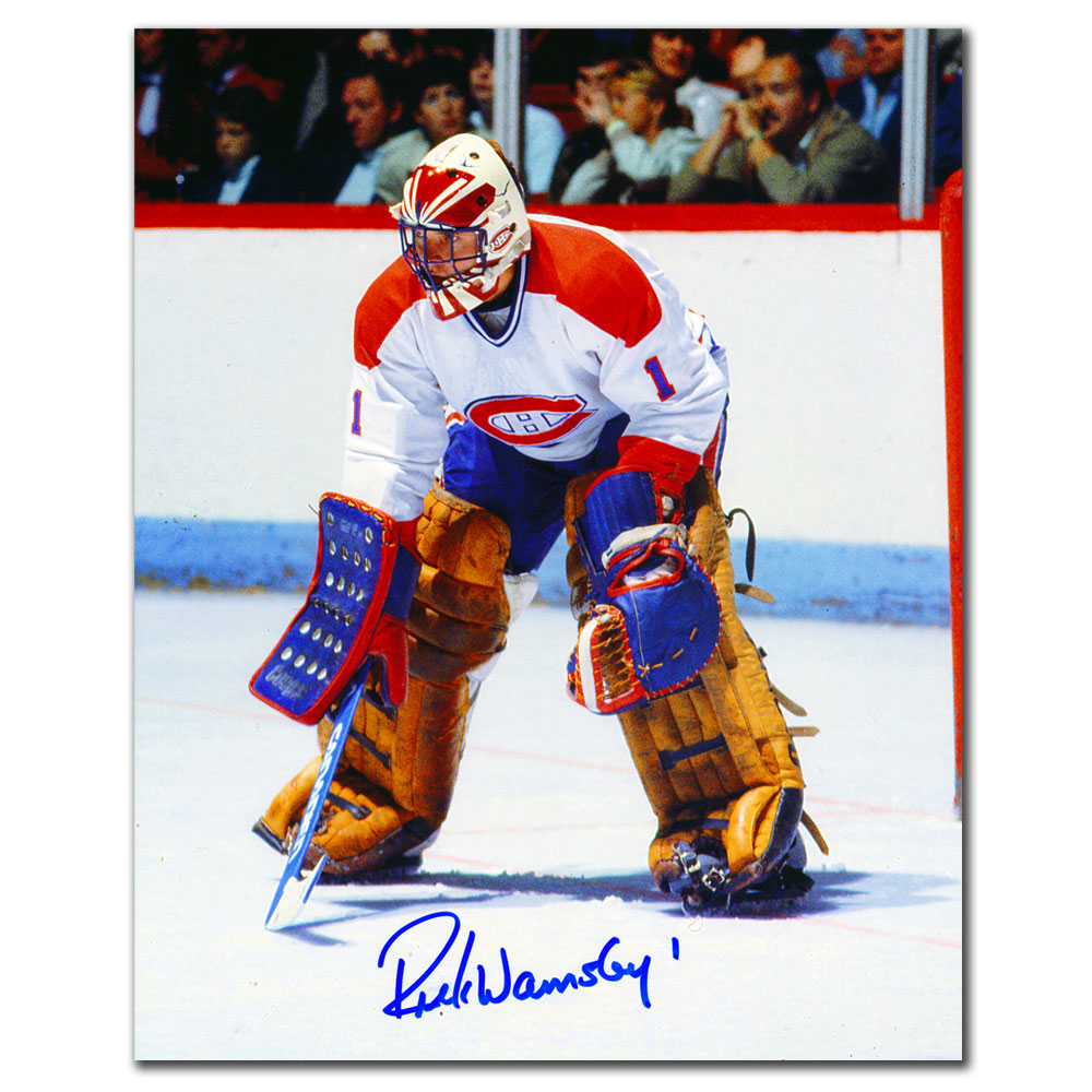 Rick Wamsley Montreal Canadiens WHITE JERSEY Autographed 8x10