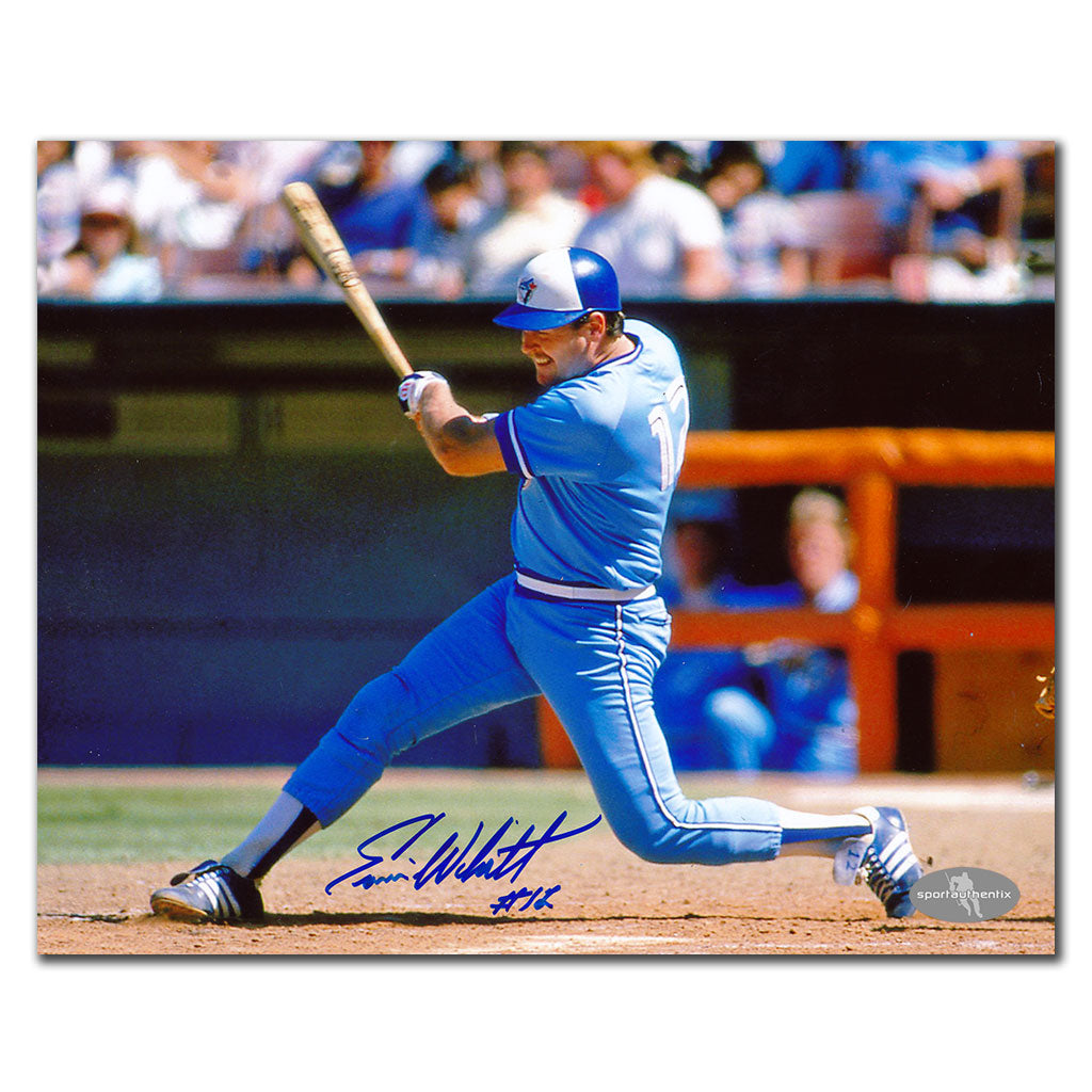 Ernie Whitt Toronto Blue Jays HOME RUN autographié 8x10