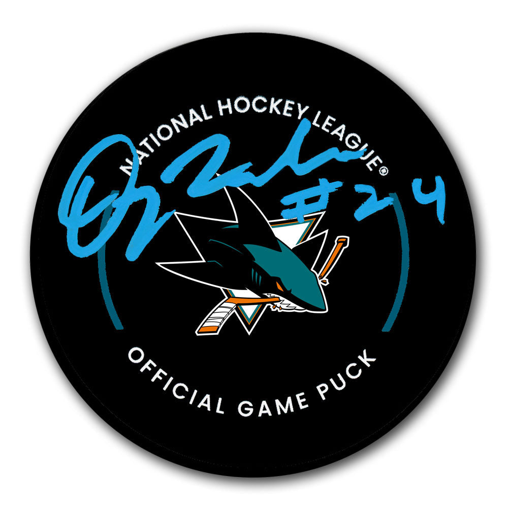 Doug Wilson San Jose Sharks Autographed Official Game Puck