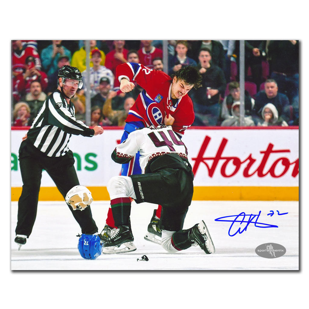 Arber Xhekaj Montreal Canadiens vs KASSIAN Autographed 8x10